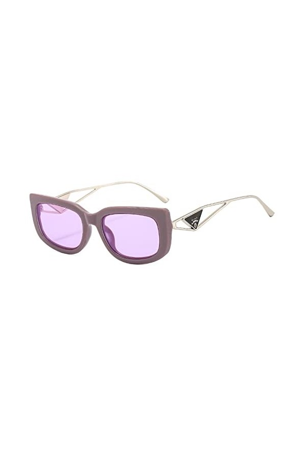 joyxiwa Lunettes de soleil tendance œil de chat à petite monture rétro pour homme et femme - Lunettes de soleil multicolores 