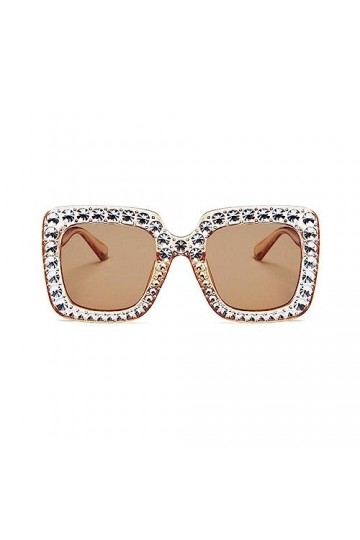 Lunettes de soleil pour femme tendance avec strass - Lunettes de soleil rétro I3K0 - Lunettes de soleil carrées surdimensionn