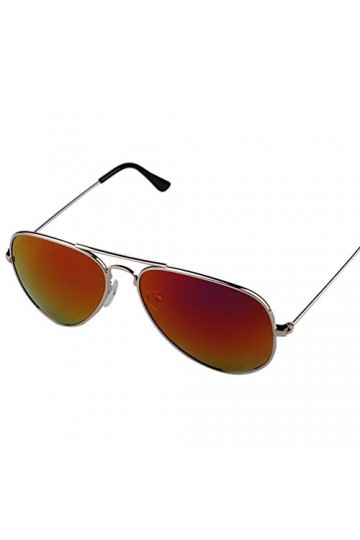 LINNUO Lunettes de Soleil Hommes Femmes Polarisées Lentille Aviateur Miroir Eyewear Retro UV Protection Sunglasses Violet, C