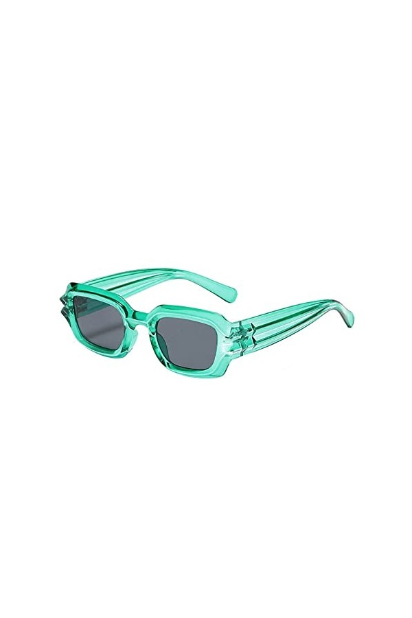 hahuha 4est Lunettes de soleil rétro tendance avec monture en polycarbonate transparent pour femme, Vert, taille unique