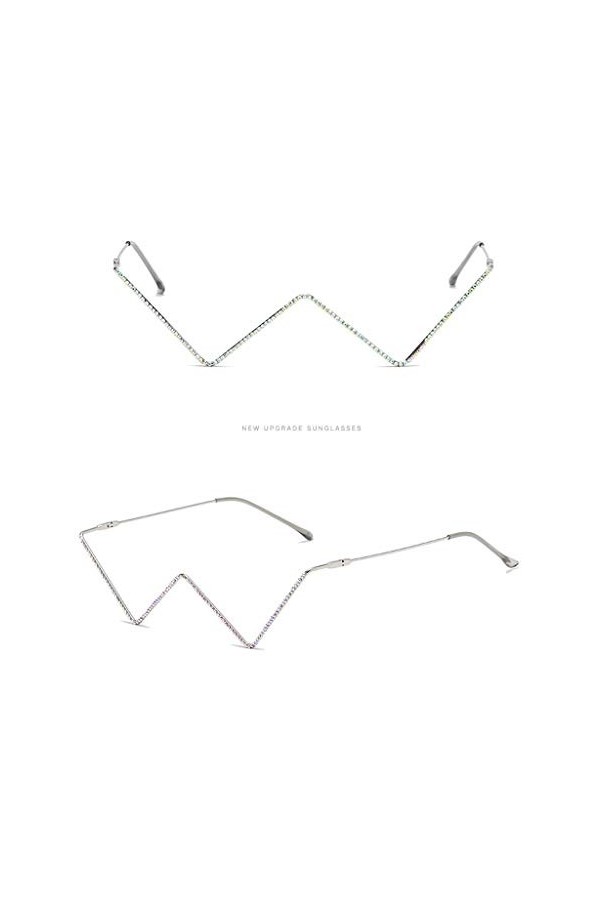 TDEOK Lunettes de soleil irrégulières rétro lunettes unisexe vintage lunettes de soleil femme carrées, d, taille unique