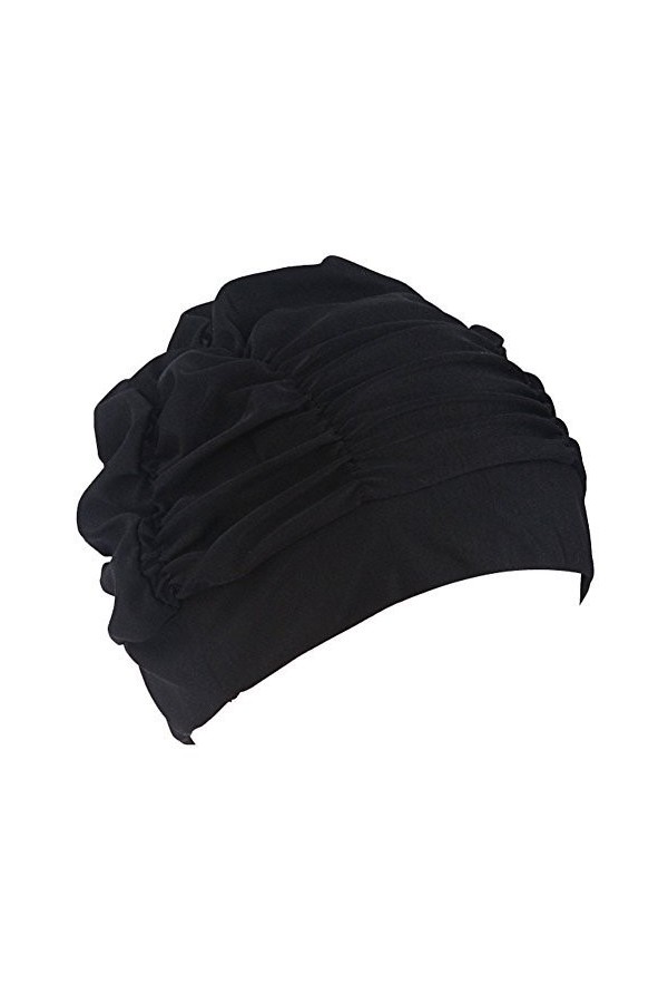 ZUMUii Butterme Femmes Filles Plissé Tissu Doux Tissu Bonnet/Casquette/Turban Bonnet de Bain Bel Chapeau pour Dreadlocks Long