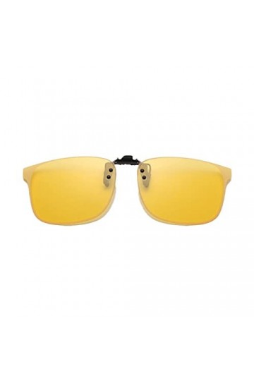 Lunettes de soleil polarisées à clipser, verres polarisés à rabat, lunettes de conduite pour homme et femme, jaune, taille un