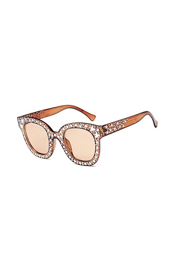 DHliIQQ Rétro Luxe Mosaïque Étoile Lunettes De Soleil Femmes Classique Sexy Dames Modèle Défilé Décoration Style Lunettes Mod