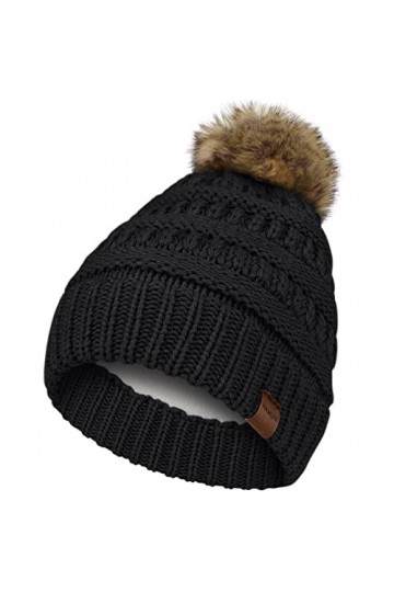 HAMUNI Bonnet Femme Respirant en Tricot pour Homme - Bonnet dhiver Chaud pour Femme - Style Rue - Bonnet dhiver Classique U