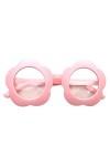 F Fityle Femmes fleur sous forme de lunettes de soleil changeante effet verre de pour femmes hommes lunettes de soleil, Rose