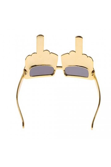 Vektenxi Tricky Lunettes de soleil doigt dhonneur Doré Haute qualité