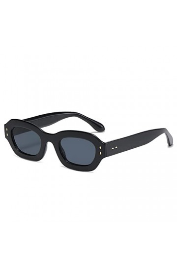 OIUHJN Lunettes de soleil rectangulaires pour femme - Monture multicolore - Motif tortue - Vintage - Épais rectangulaires - C