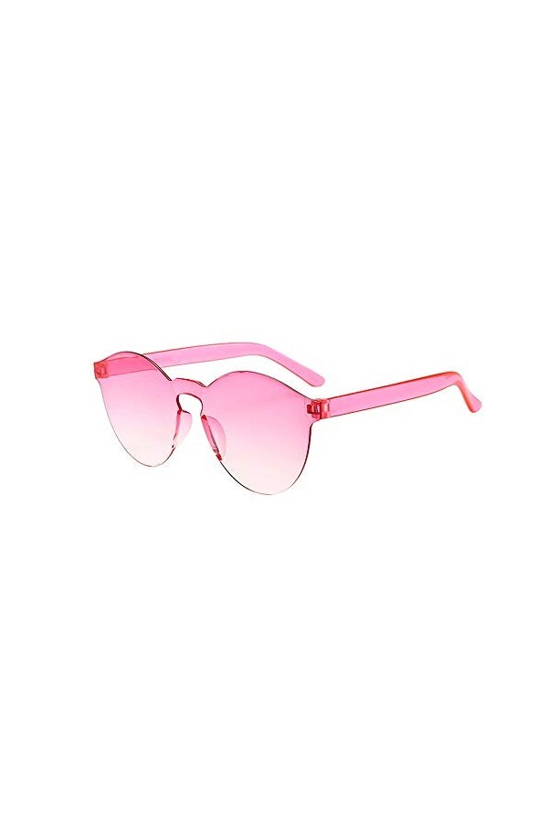 Lunettes de soleil rétro pour homme et femme, Rose, Taille unique