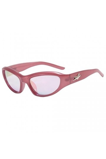 WSRRDRECVHi Lunettes de soleil punk pour femmes, lunettes de soleil ovales uniques, lunettes de soleil pour hommes, nuances c