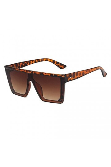 XCSM Lunettes de soleil carrées surdimensionnées lunettes de soleil à haut plat bouclier pour femmes hommes Vintage mode gran