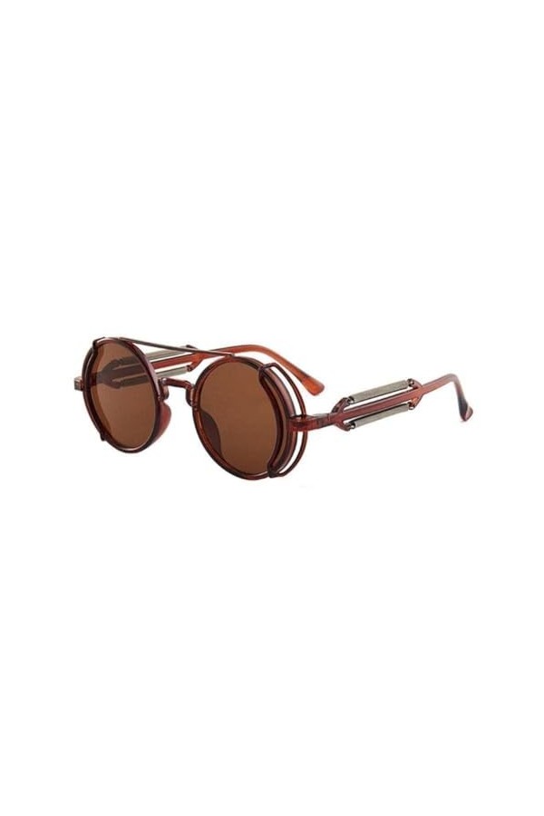 WSRRDRECVHi Lunettes de soleil gothiques steampunk 2021 à double printemps pour femmes lunettes de soleil hommes rétro mode F