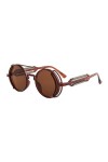 WSRRDRECVHi Lunettes de soleil gothiques steampunk 2021 à double printemps pour femmes lunettes de soleil hommes rétro mode F