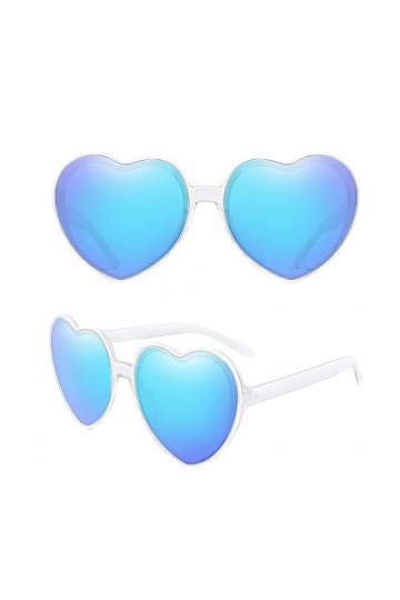 Lunettes de Soleil Forme de Coeur Lunettes à Cœur Multicolore Lunettes en Forme de Coeur Lunettes Premium pour Hommes et Femm