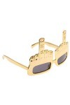 Tricky Lunettes de soleil doigt dhonneur - Doré, Medium, Autres pierres précieuses