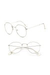 CHIHUOBANG Aock Vintage Hommes Femmes Lunettes En Métal Cadre Lunettes Lunettes Lunettes Ronde Lentille Optique
