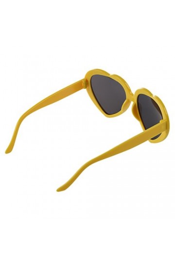 PYNQ Lunettes De Soleil en De Cœur DÉTÉ Amusant À La Mode Jaune