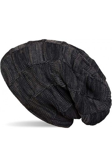 styleBREAKER Bonnet tricoté Checked Beanie en Laine Fine Chaude avec Un Motif tressé et Une Doublure intérieure Polaire très 