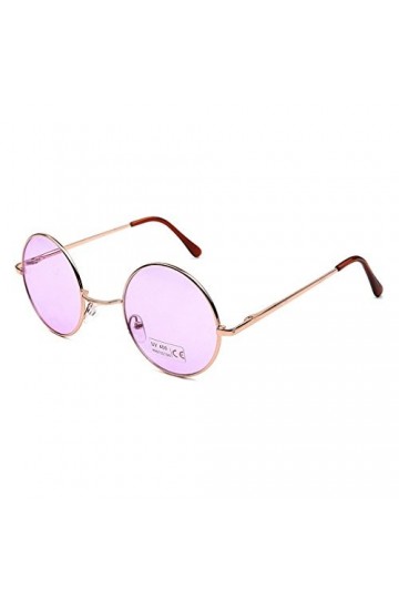 JiXuan Vintage Lunettes De Soleil Rondes Femmes Retro Steampunk Lunettes Noir Rouge Jaune Rose Lentille Cadre En Métal Lunett