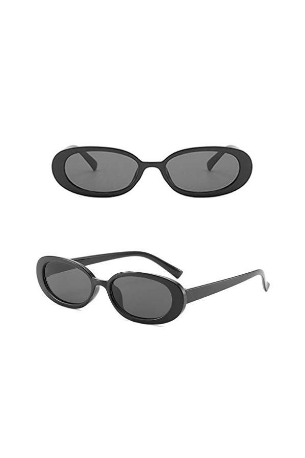 lijun Rétro Irrégulier Vélo Conduite Verre Vintage Unisexe Petit Cadre Ovale Lunettes De Soleil