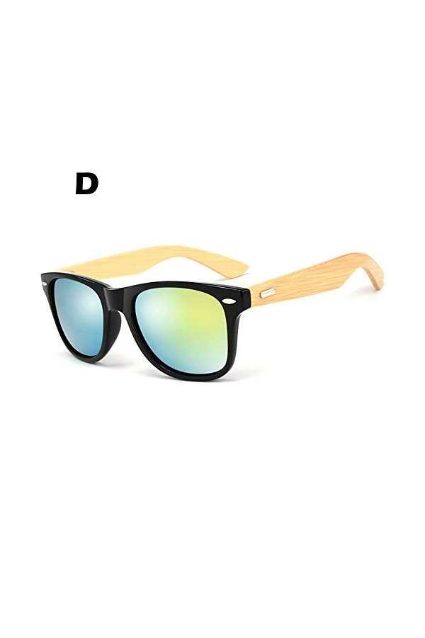 JoJody Lunettes De Soleil Uv400 - en Bois pour Hommes Et Femmes - Branches en Bambou - Lunettes en Bois avec éTui - DifféRent