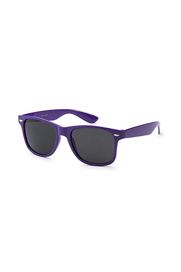 Boolavard TM Lunettes de Soleil nerd Lunettes rétro Art.4026 Teinte violet foncé 
