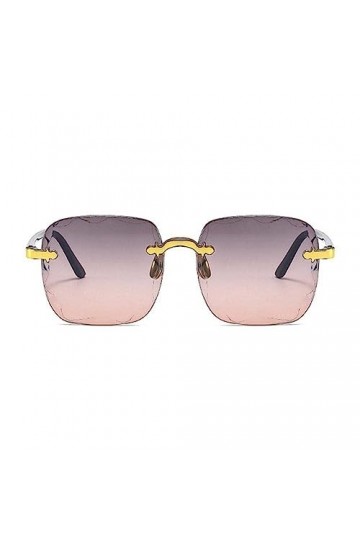 WSRRDRECVHi Lunettes de soleil carrées tendance vintage pour femme sans monture Lunettes de soleil de voyage Sh Eyewear perso