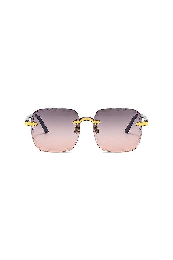 WSRRDRECVHi Lunettes de soleil carrées tendance vintage pour femme sans monture Lunettes de soleil de voyage Sh Eyewear perso