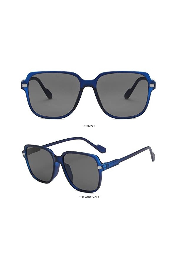 sutelang lurryly Lunettes De Soleil Pour Hommes Et Femmes Vintage Chic Rondes Pliables Mode De Grand Cadre Lunettes De Soleil