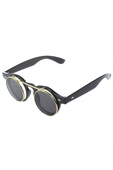 Gallaxy Mignon Unisexe Gothique Lunettes Retro Lunettes Flip Up Ronde Lunettes de Soleil