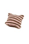 Bonnet Fairy Grunge Y2K Chat dans le chapeau rayé Crochet Chapeau souple Hiver Chaud Tricoté Accessoires, café, Taille M