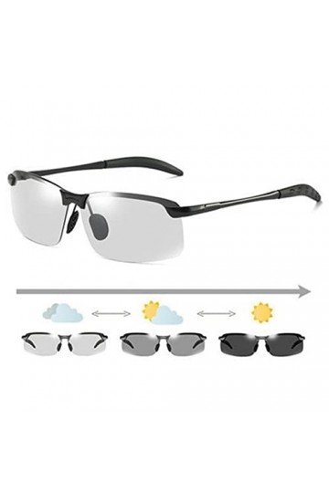 DAGESVGI Lunettes de soleil photochromiques pour homme avec vision de jour et de nuit, lunettes de soleil polarisées pour la 