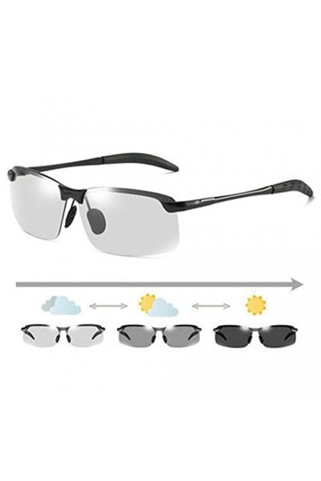 DAGESVGI Lunettes de soleil photochromiques pour homme avec vision de jour et de nuit, lunettes de soleil polarisées pour la 