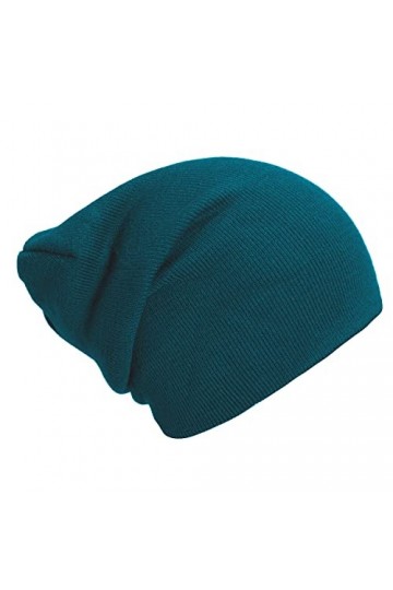 DonDon Bonnet Slouch Beanie pour lhiver avec Design Classique et Moderne Rouge