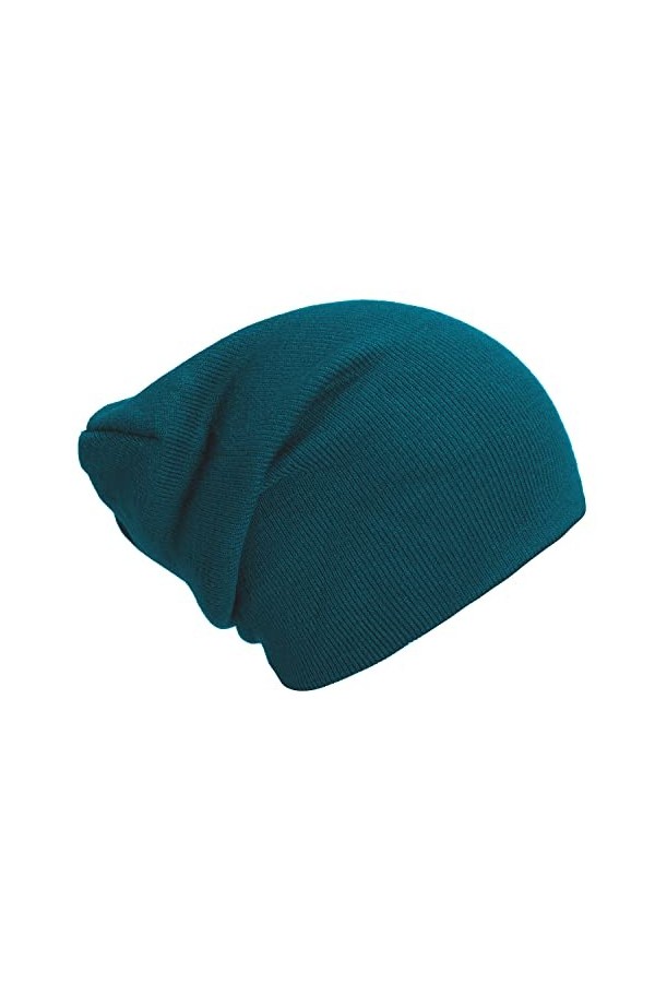 DonDon Bonnet Slouch Beanie pour lhiver avec Design Classique et Moderne Rouge