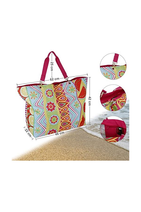Jennifer Jones - Grand sac de plage - Sac de sauna - Design été