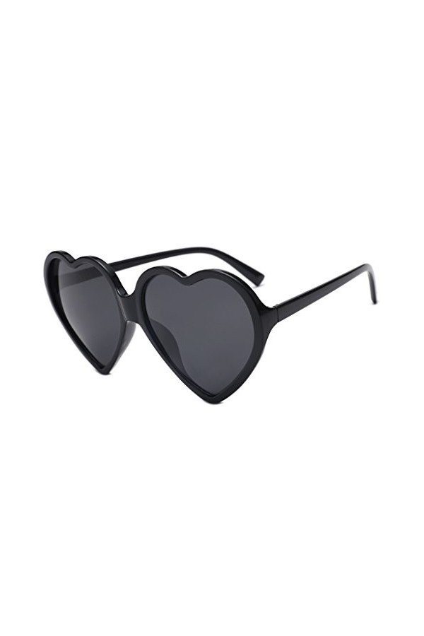 aaSccex Lunettes de soleil unisexes en forme de cœur pour femmes Lunettes De Lecture 2 Black, One Size 