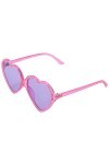 Acfthepiey 90S Lunettes Vintage De La Mode Grandes Femmes Dame Filles Surdimensionnées Lunettes De Soleil En De Coeur Lunette