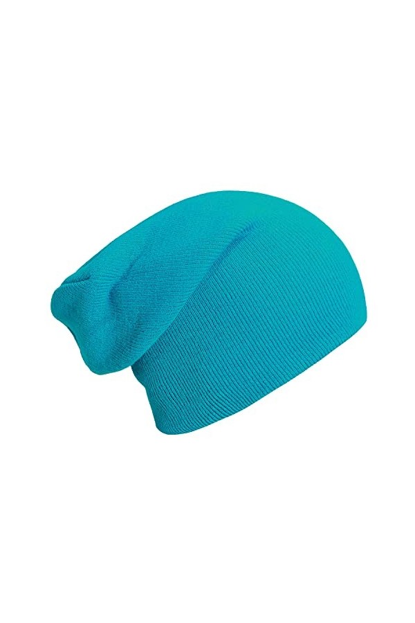 DonDon Bonnet Slouch Beanie pour lhiver avec Design Classique et Moderne Rouge