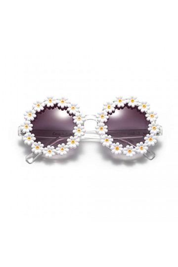 LANCHEN Classique Daisy Lunettes de Soleil Rondes Chic Femmes/Hommes Miroir Lunettes de Soleil UV400