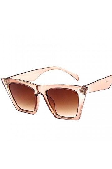 OIUHJN Lunettes de soleil surdimensionnées pour femme Style rétro rétro Effet miroir, beige, Taille unique