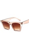 OIUHJN Lunettes de soleil surdimensionnées pour femme Style rétro rétro Effet miroir, beige, Taille unique