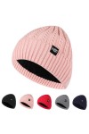 HASAGEI Bonnet Homme Hiver Coupe-Vent Chaleureux Bonnet Chapeau Femme Doublure Polaire Double épaisseur Tricoté Bonnets pour 