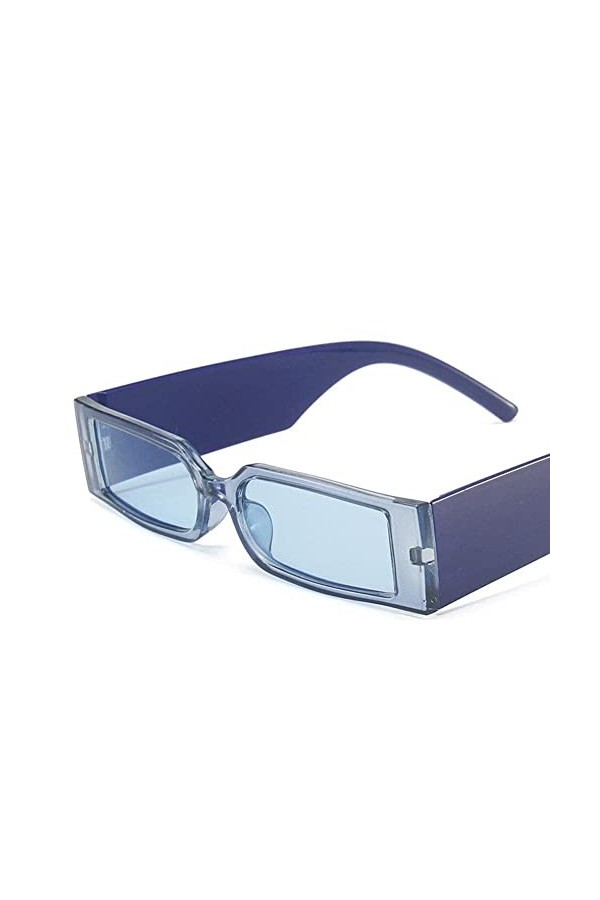 Lunettes de soleil rectangulaires rétro Broadside - Style hip-hop - Design tendance - UV400 - Lunettes modernes - Lunettes de