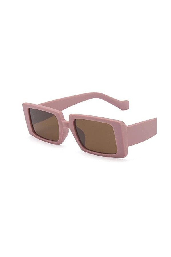 Lunettes de soleil carrées tendance pour femme - Transparentes - Personnalité - Lunettes de soleil colorées - Pour le tir - S