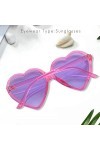 YYWE 90S Lunettes De La Mode Grandes Femmes Dame Filles Surdimensionnées Lunettes De Soleil en De Coeur Lunettes d Mignonnes