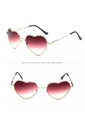 Lunettes de soleil en forme de cœur - Mode vintage - Lunettes de soleil polarisées - Rétro - Mode tendance - Cadre en métal -