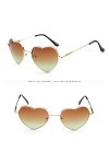 Lunettes de soleil en forme de cœur - Mode vintage - Lunettes de soleil polarisées - Rétro - Mode tendance - Cadre en métal -