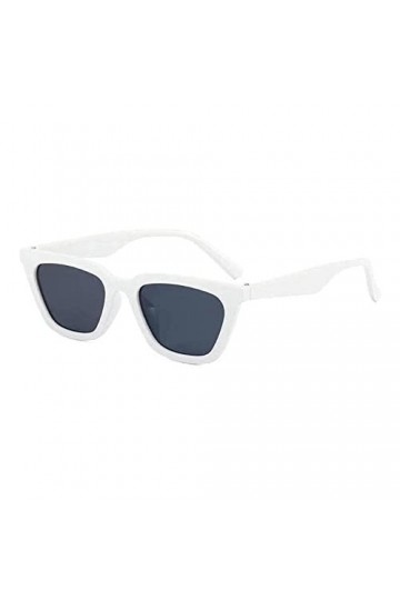 ZIRYXQ Lunettes de soleil rétro pour femme - Style rétro - Style streetwear - Tendance - Style vintage, blanc