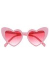 Sharplace Lunettes de soleil sans monture surdimensionnées en forme de coeur Lunettes de soleil colorées en forme de coeur po